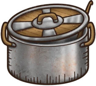 煮え立つ鍋
