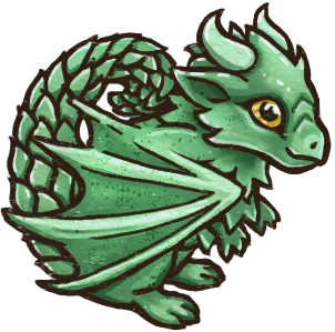 エメラルドの幼竜