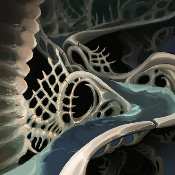 曲がりくねった穴